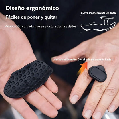 Calleras Agarre Silicona Gym Pesas Barra